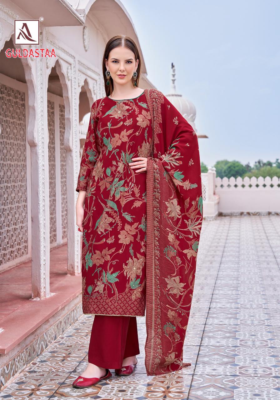 Alok Guldasta catalog surat dress material wholesaler 