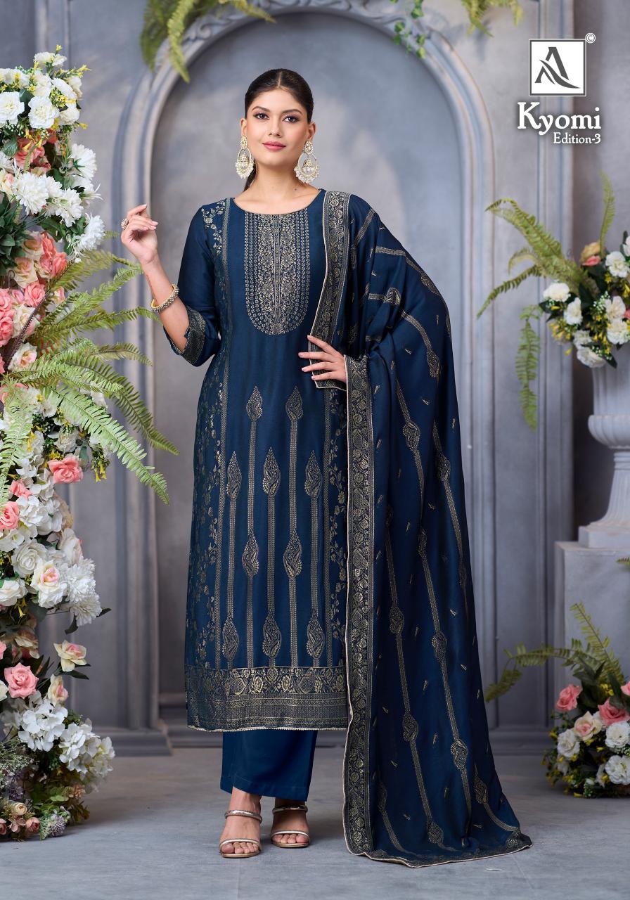 Alok Kyomi vol 3 catalog suits dress material wholesale with price