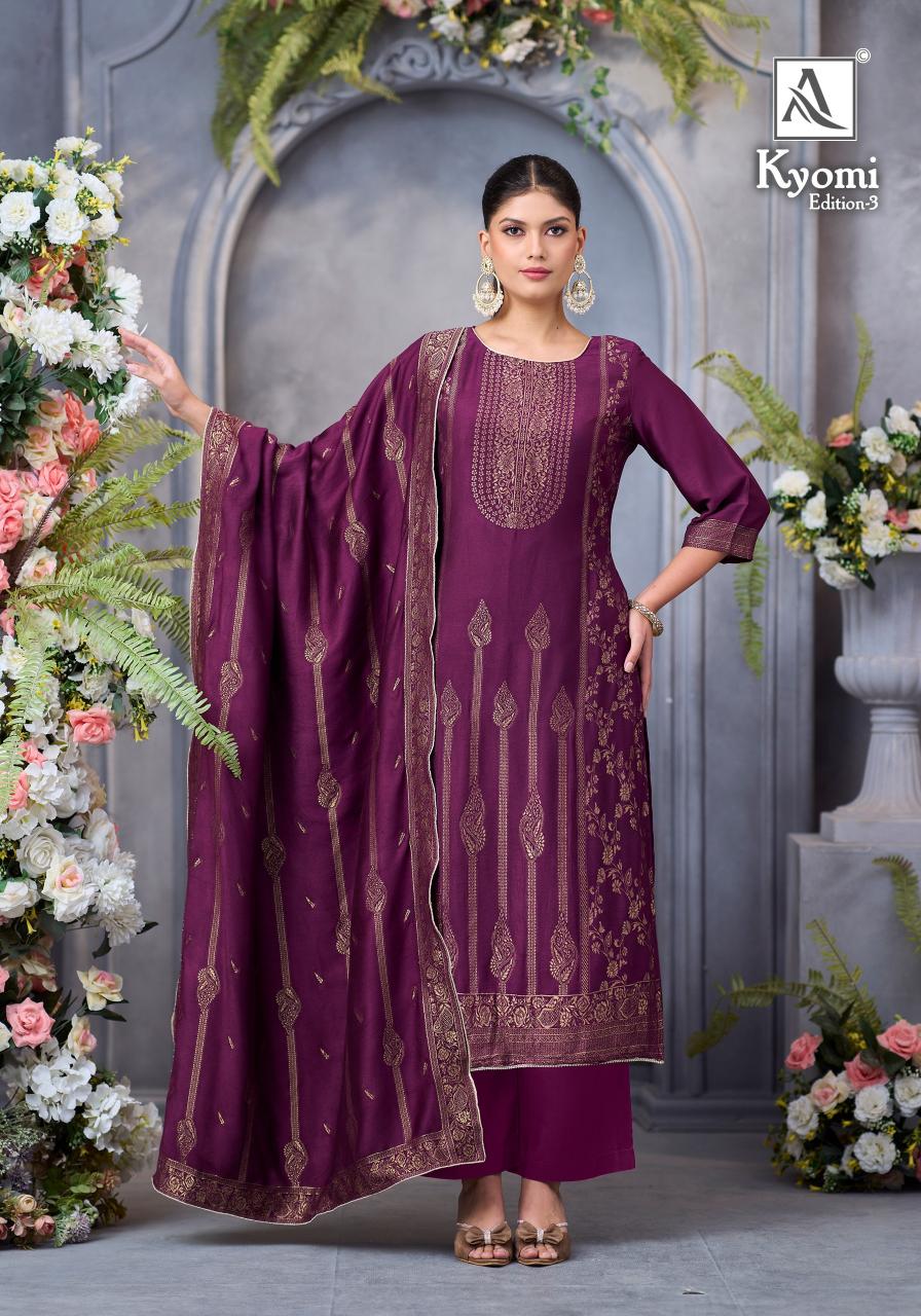 Alok Kyomi vol 3 catalog suits dress material wholesale with price
