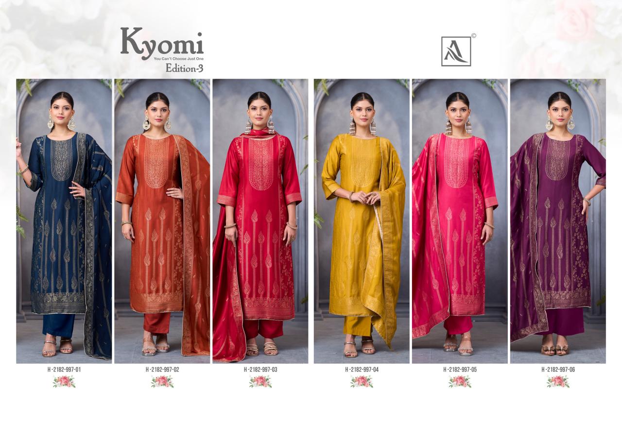 Alok Kyomi vol 3 catalog suits dress material wholesale with price