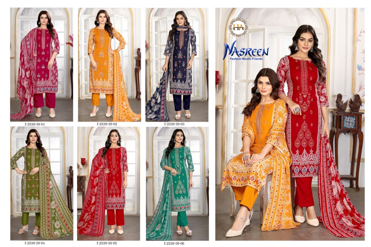 Alok Nasreen catalog surat dress material wholesalers in chennai