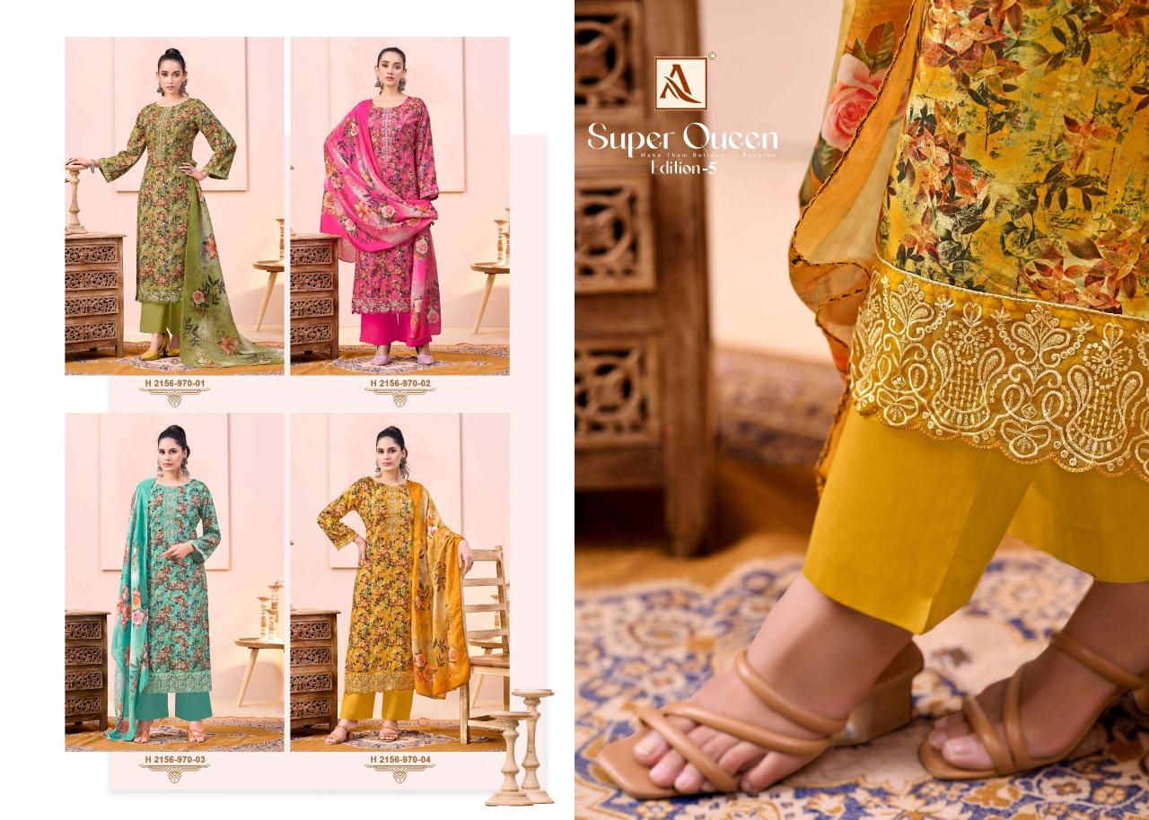 Alok Suits Super Queen Edition- 5 – Pakistani Dress Material