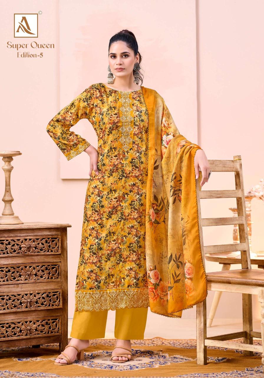Alok Suits Super Queen Edition- 5 – Pakistani Dress Material