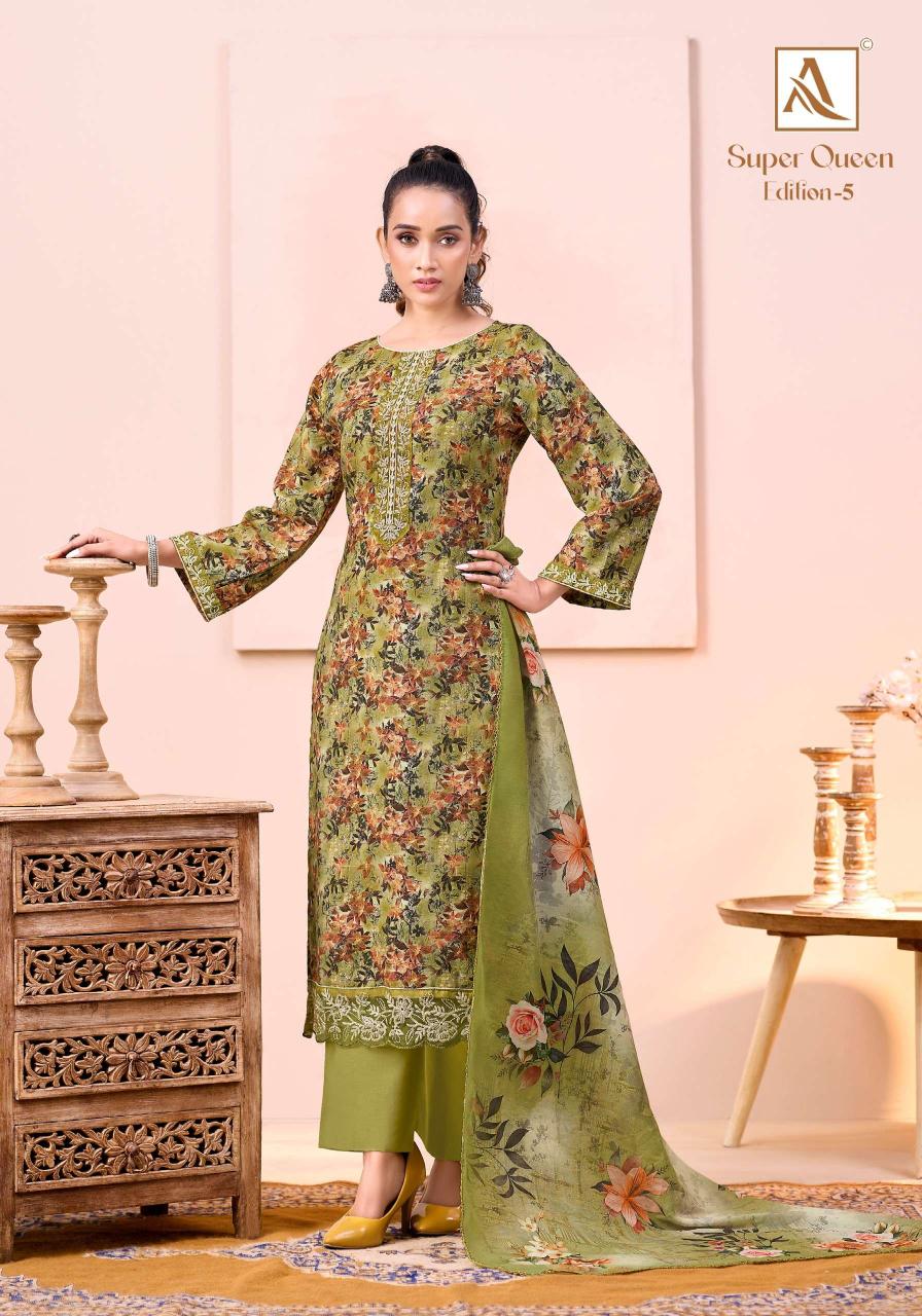 Alok Suits Super Queen Edition- 5 – Pakistani Dress Material