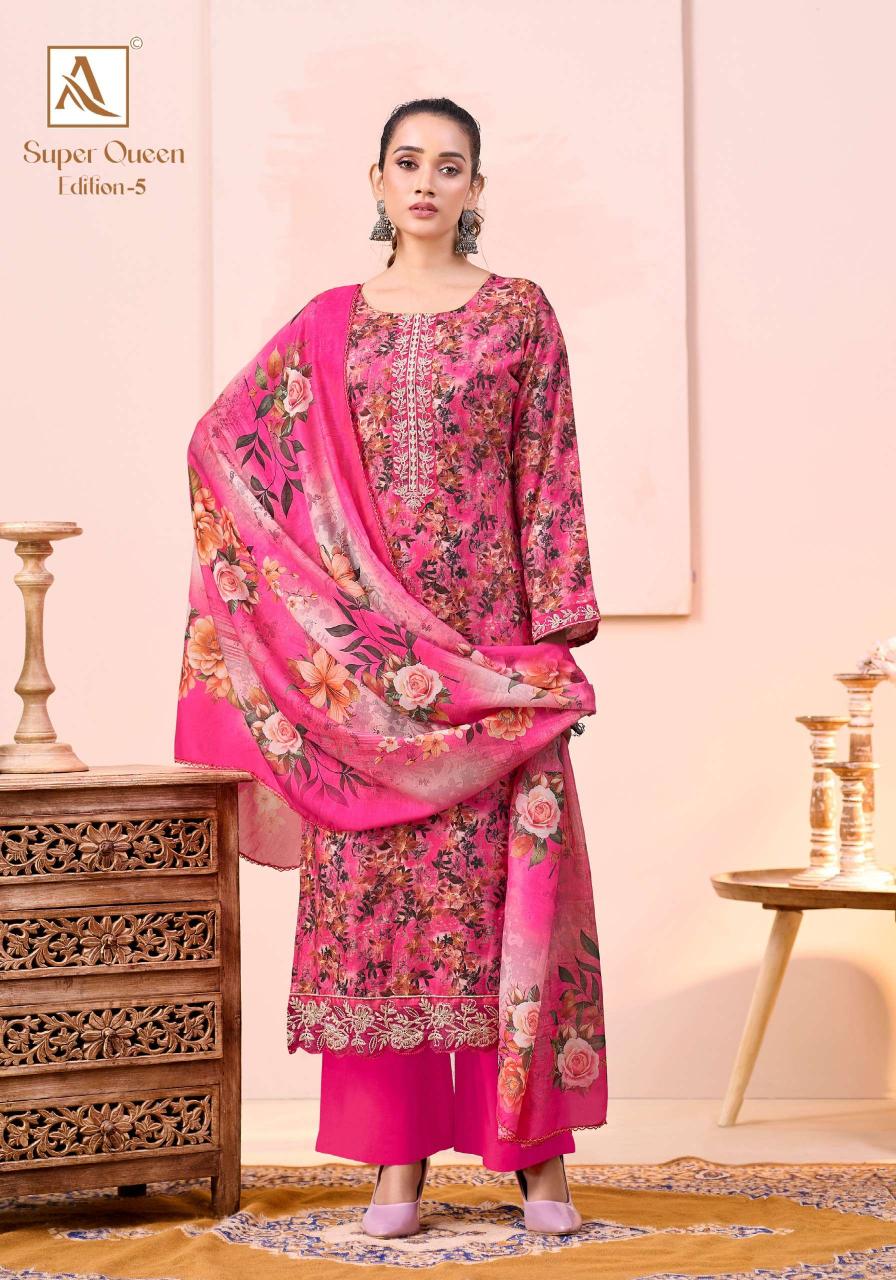 Alok Suits Super Queen Edition- 5 – Pakistani Dress Material
