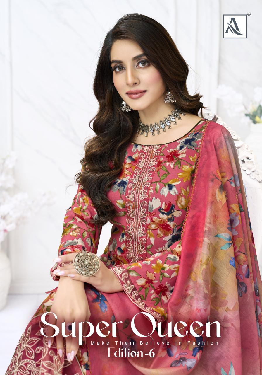 Alok Super Queen vol 6 catalog wholesale dress material online shops kolkata