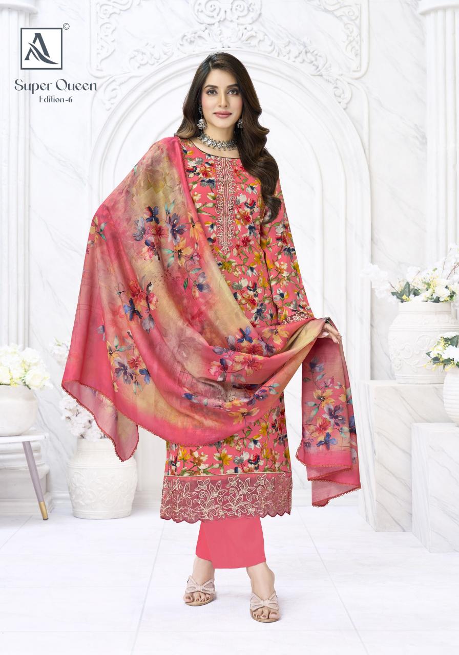 Alok Super Queen vol 6 catalog wholesale dress material online shops kolkata