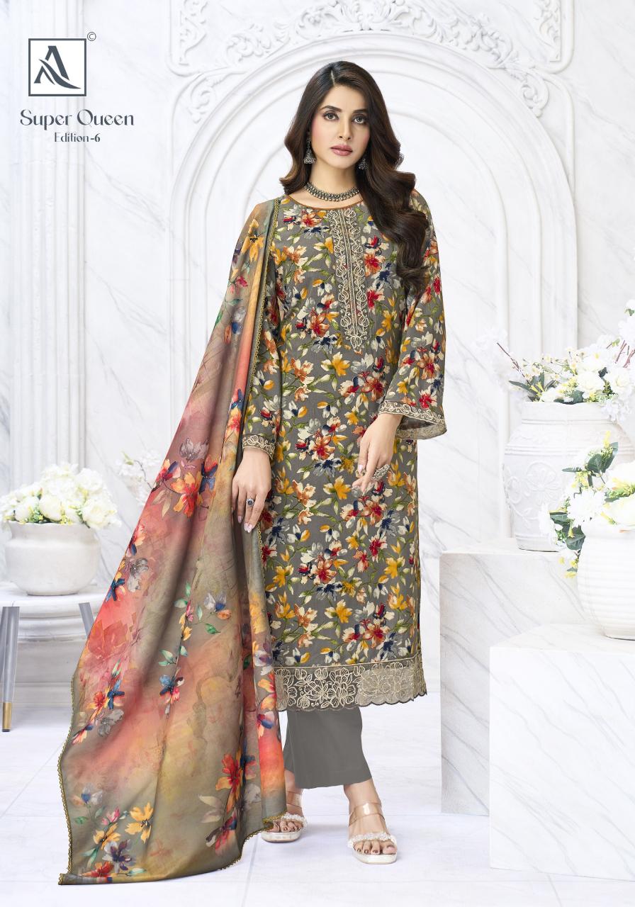 Alok Super Queen vol 6 catalog wholesale dress material online shops kolkata