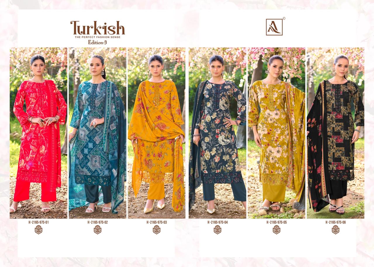 Alok Turkish vol 3 catalog ladies dress material wholesalers in jaipur
