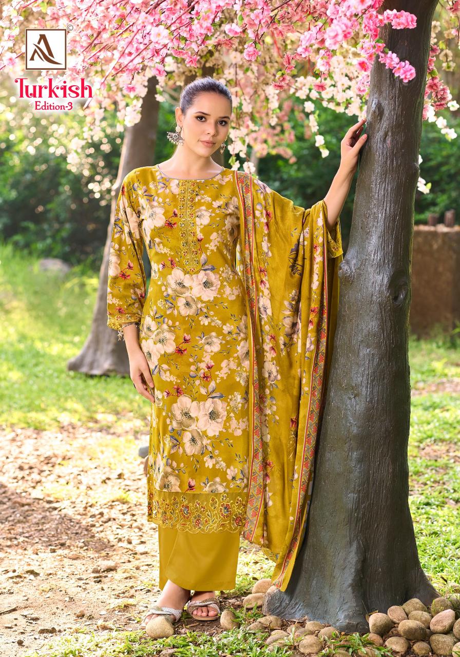 Alok Turkish vol 3 catalog ladies dress material wholesalers in jaipur