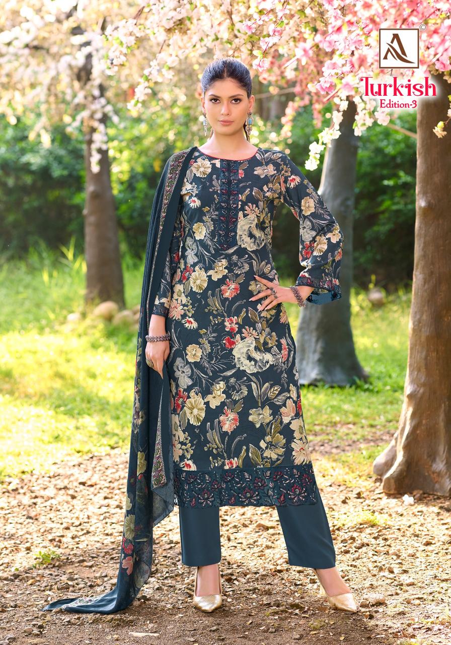 Alok Turkish vol 3 catalog ladies dress material wholesalers in jaipur