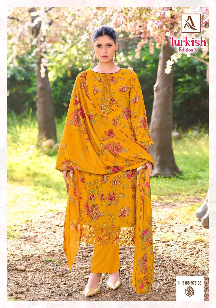 Alok Turkish vol 3 catalog ladies dress material wholesalers in jaipur