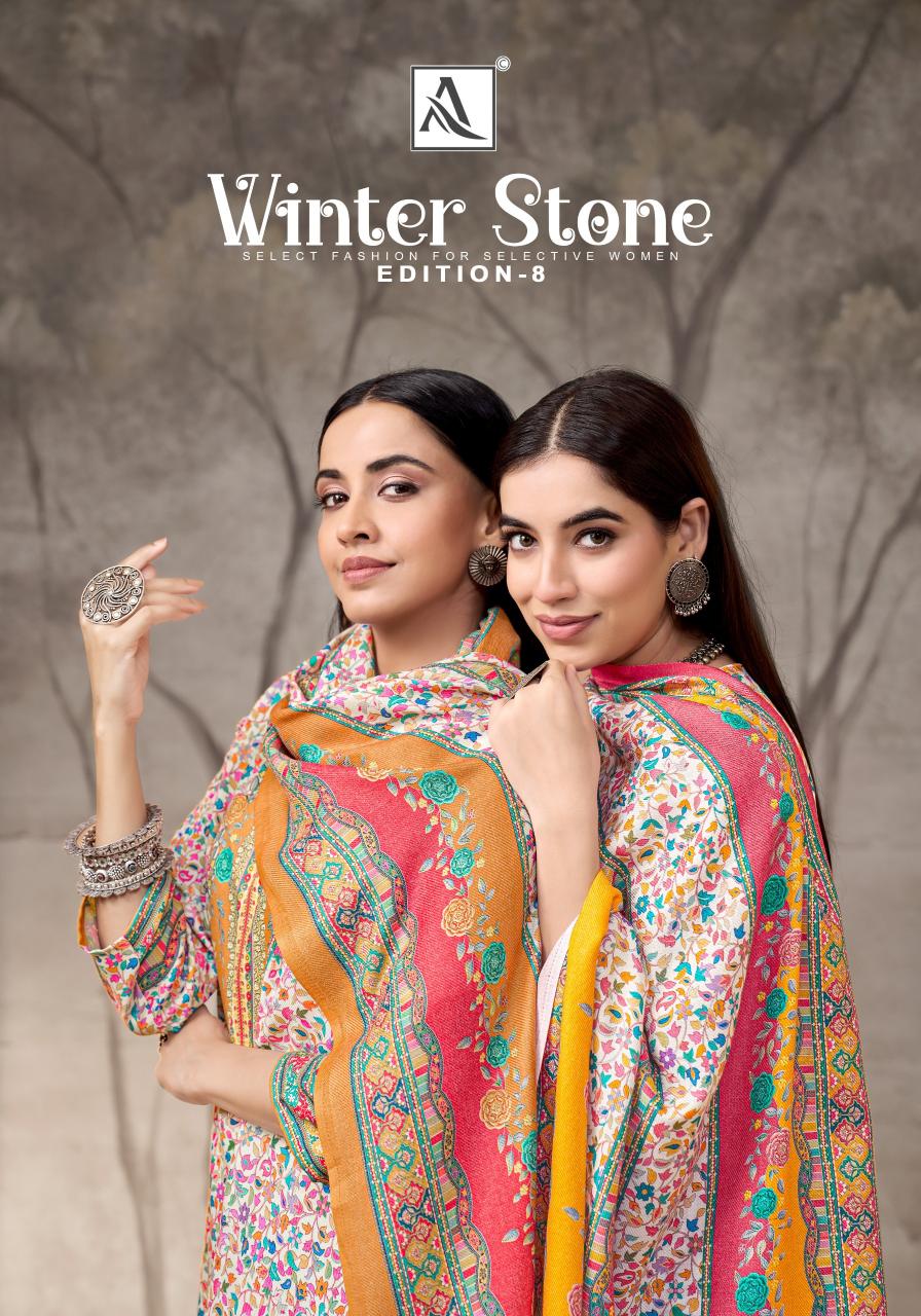 Alok Winter Stone Vol 8 catalog surat dress material wholesalers online