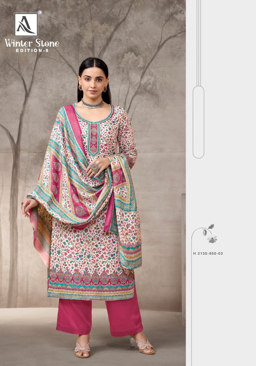 Alok Winter Stone Vol 8 catalog surat dress material wholesalers online