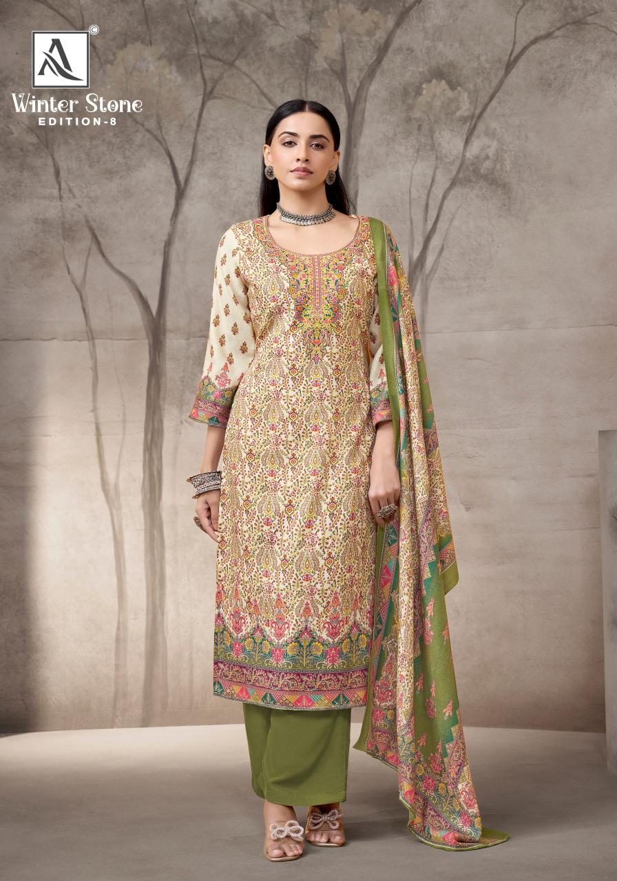 Alok Winter Stone Vol 8 catalog surat dress material wholesalers online