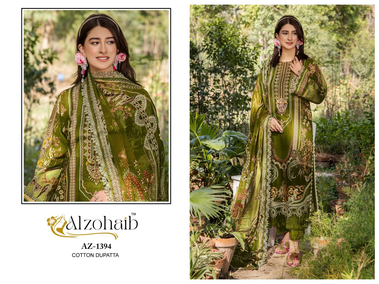 Alzohaib Az Aalsha vol 2 catalog Chiffon Dupatta pakistani suits online india wholesale