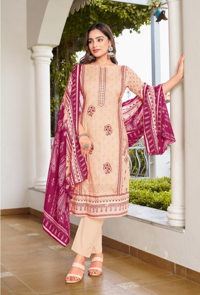 Alzohaib Lamhay Vol 2 catalog Cotton Dupatta pakistani suit wholesaler in delhi