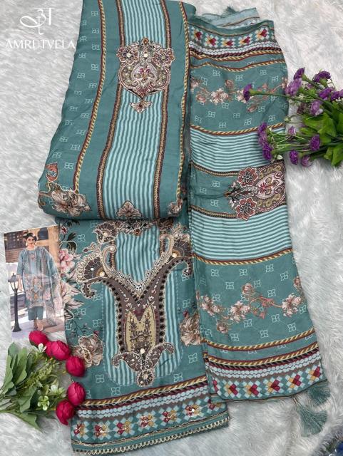 Amrutvela AT155 catalog wholesale market for pakistani suits in delhi