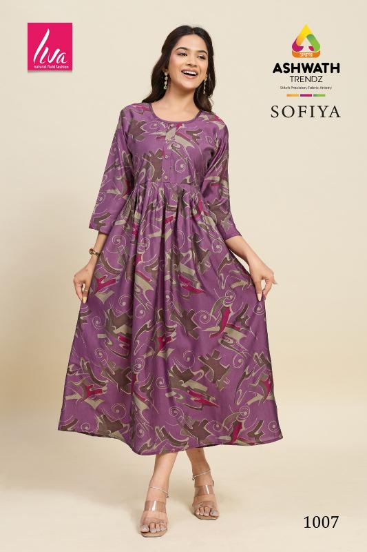 Ashwath Sofiya catalog anarkali kurtis wholesale