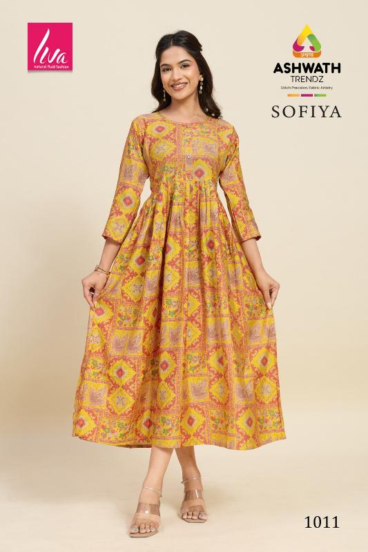 Ashwath Sofiya catalog anarkali kurtis wholesale