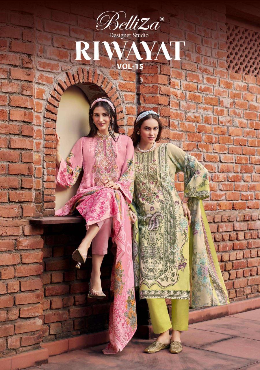 Belliza Designer Studio Riwayat Vol- 15 – Rayon Dress Material