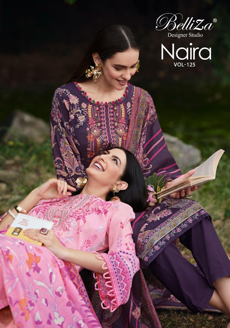 Belliza Naira Vol 125 catalog wholesale dress material market in parrys chennai
