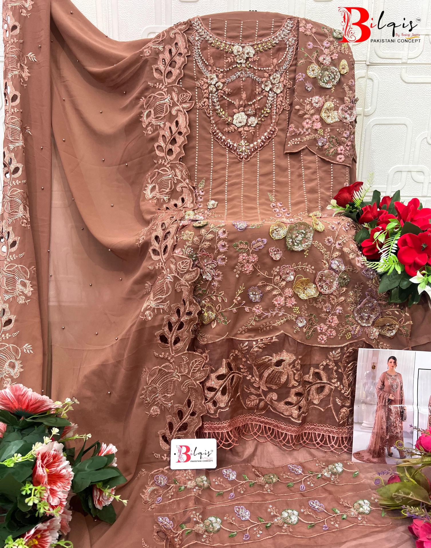 Bilqis B 217 A TO D catalog pakistani suits in wholesale price