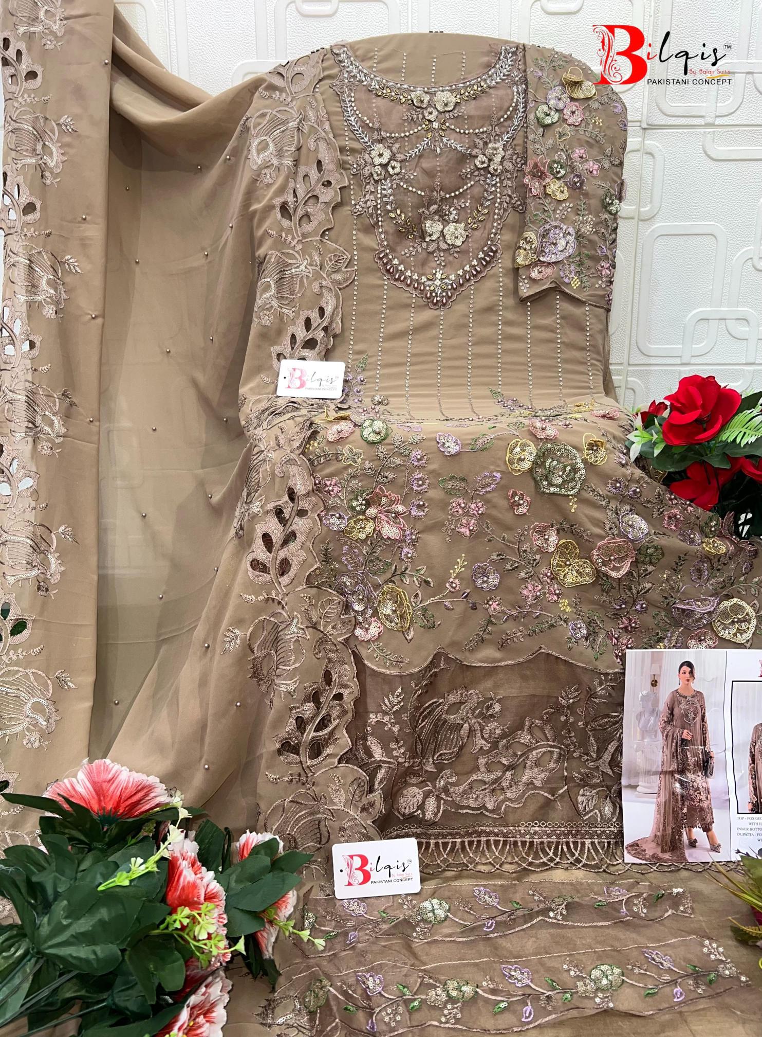 Bilqis B 217 A TO D catalog pakistani suits in wholesale price