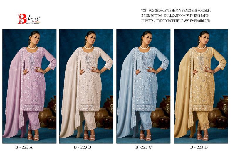 Bilqis B 223 catalog pakistani replica suits wholesale