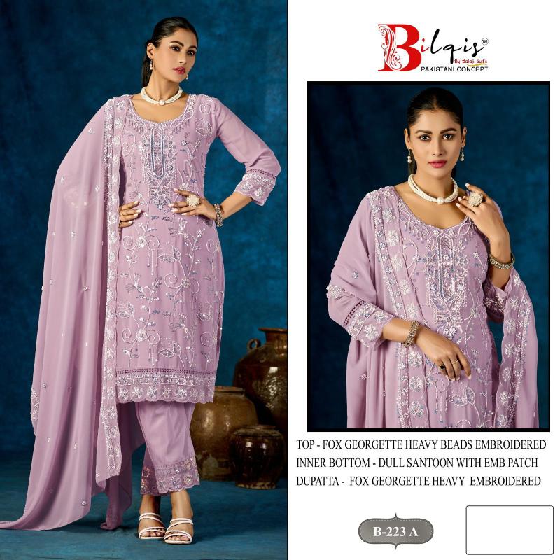 Bilqis B 223 catalog pakistani replica suits wholesale
