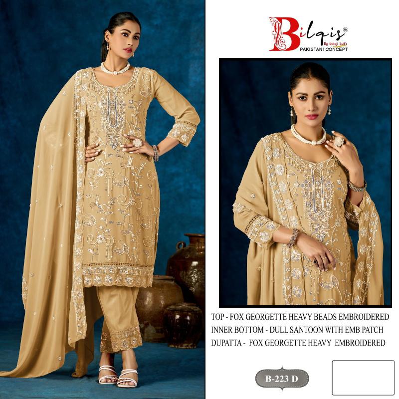 Bilqis B 223 catalog pakistani replica suits wholesale