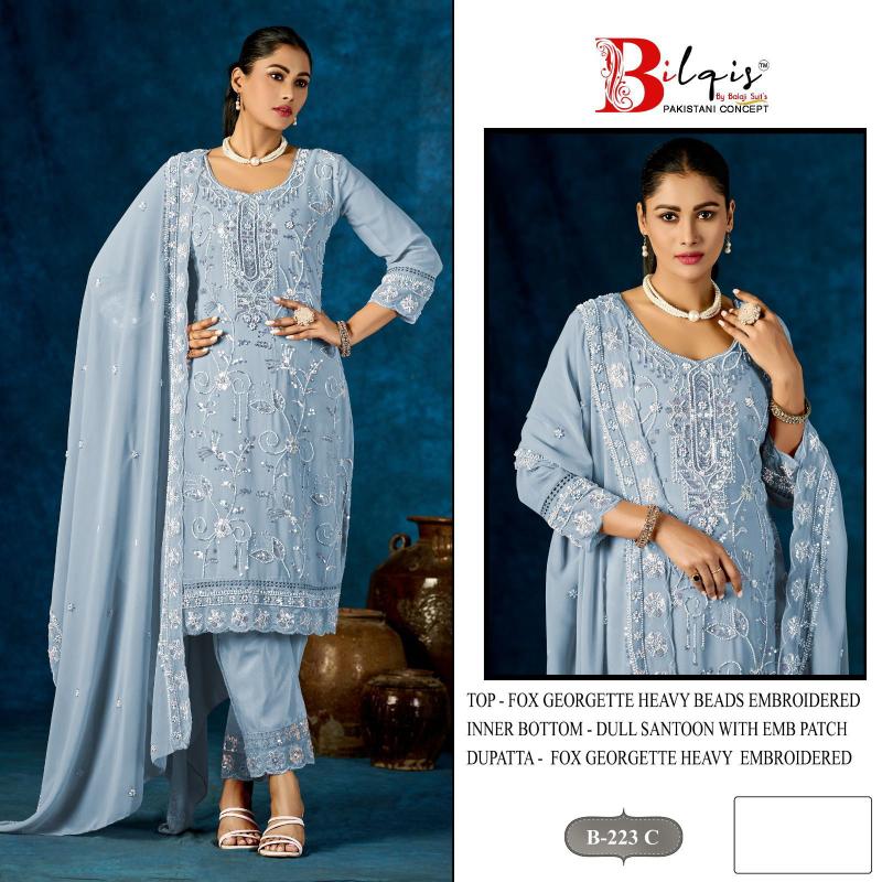 Bilqis B 223 catalog pakistani replica suits wholesale
