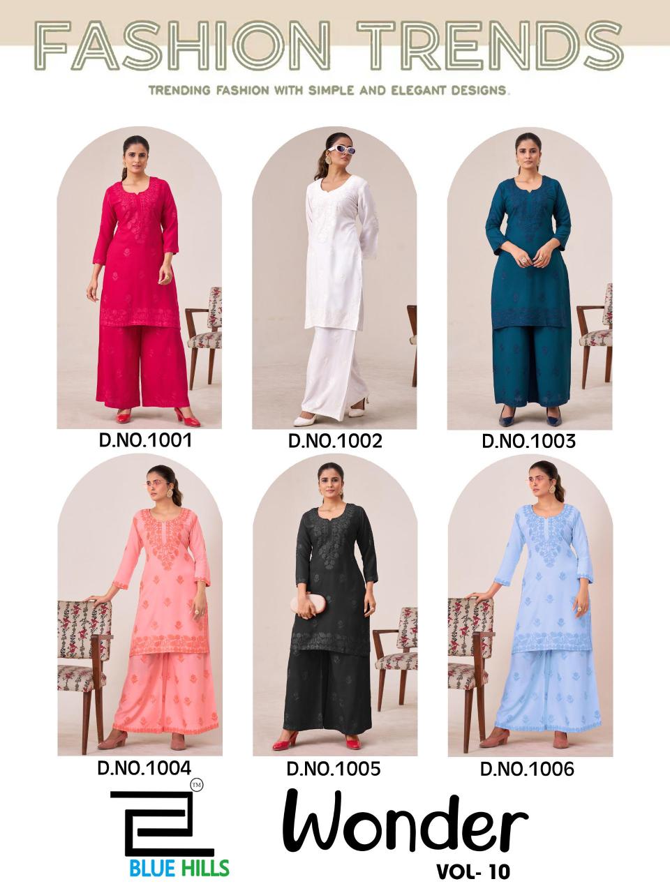 Blue Hills Wonder vol 10 catalog readymade kurtis wholesale bangalore