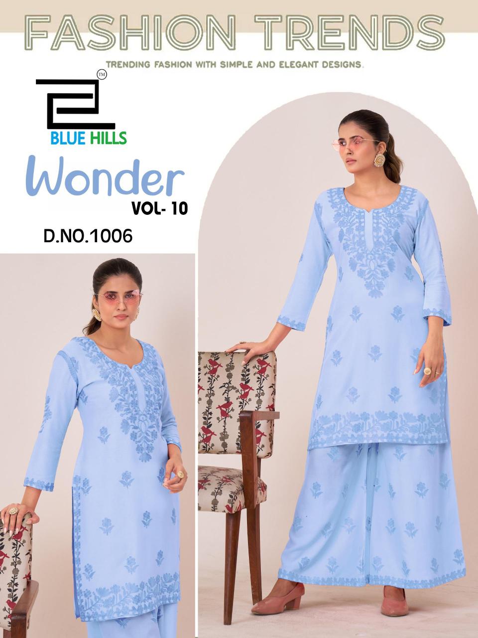 Blue Hills Wonder vol 10 catalog readymade kurtis wholesale bangalore