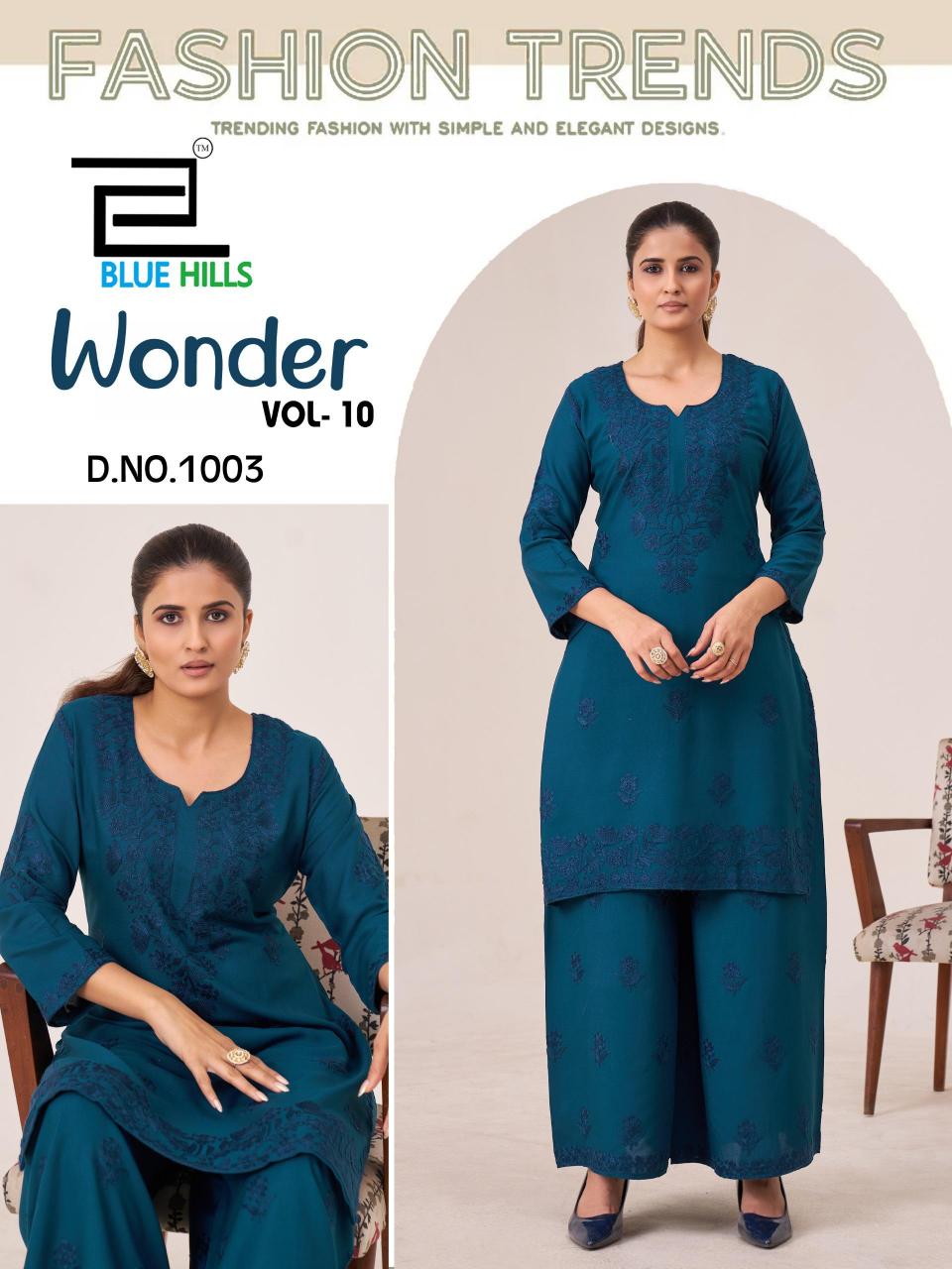 Blue Hills Wonder vol 10 catalog readymade kurtis wholesale bangalore