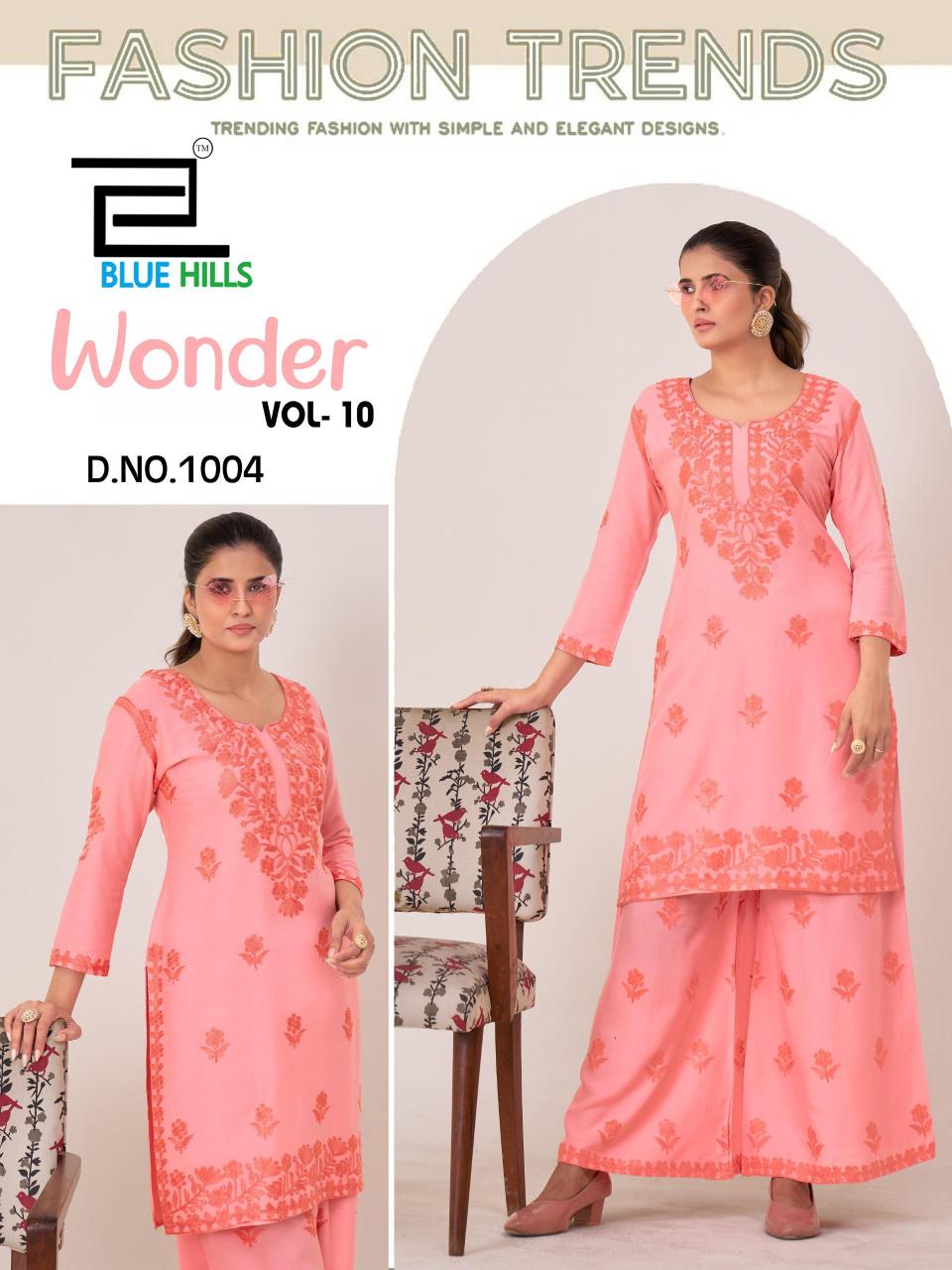 Blue Hills Wonder vol 10 catalog readymade kurtis wholesale bangalore