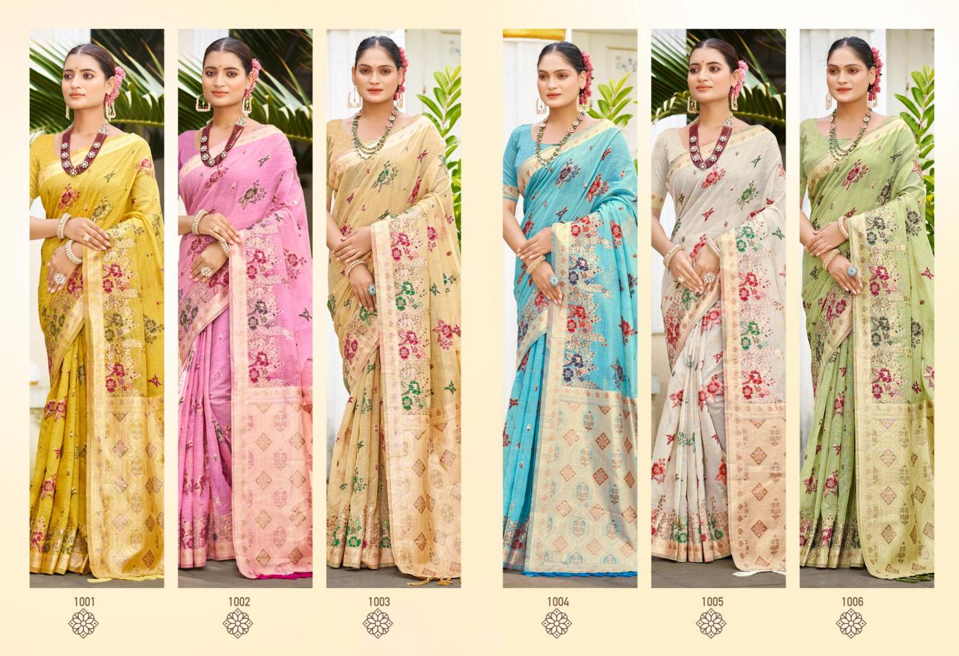Bunawat - Gulabi Cotton Sangam Prints Cotton Silk With Meena Woven Work Traditional Saree