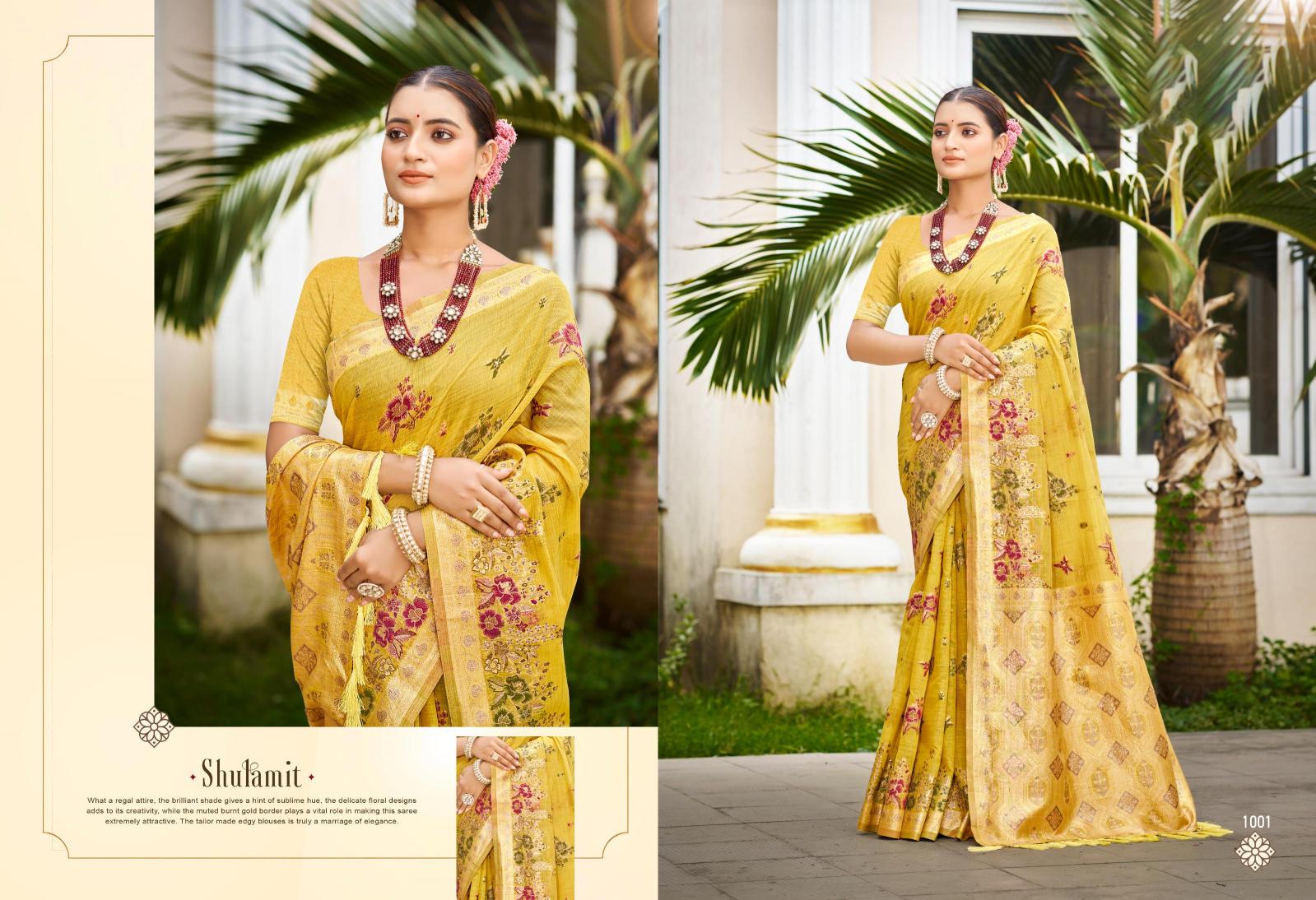 Bunawat - Gulabi Cotton Sangam Prints Cotton Silk With Meena Woven Work Traditional Saree