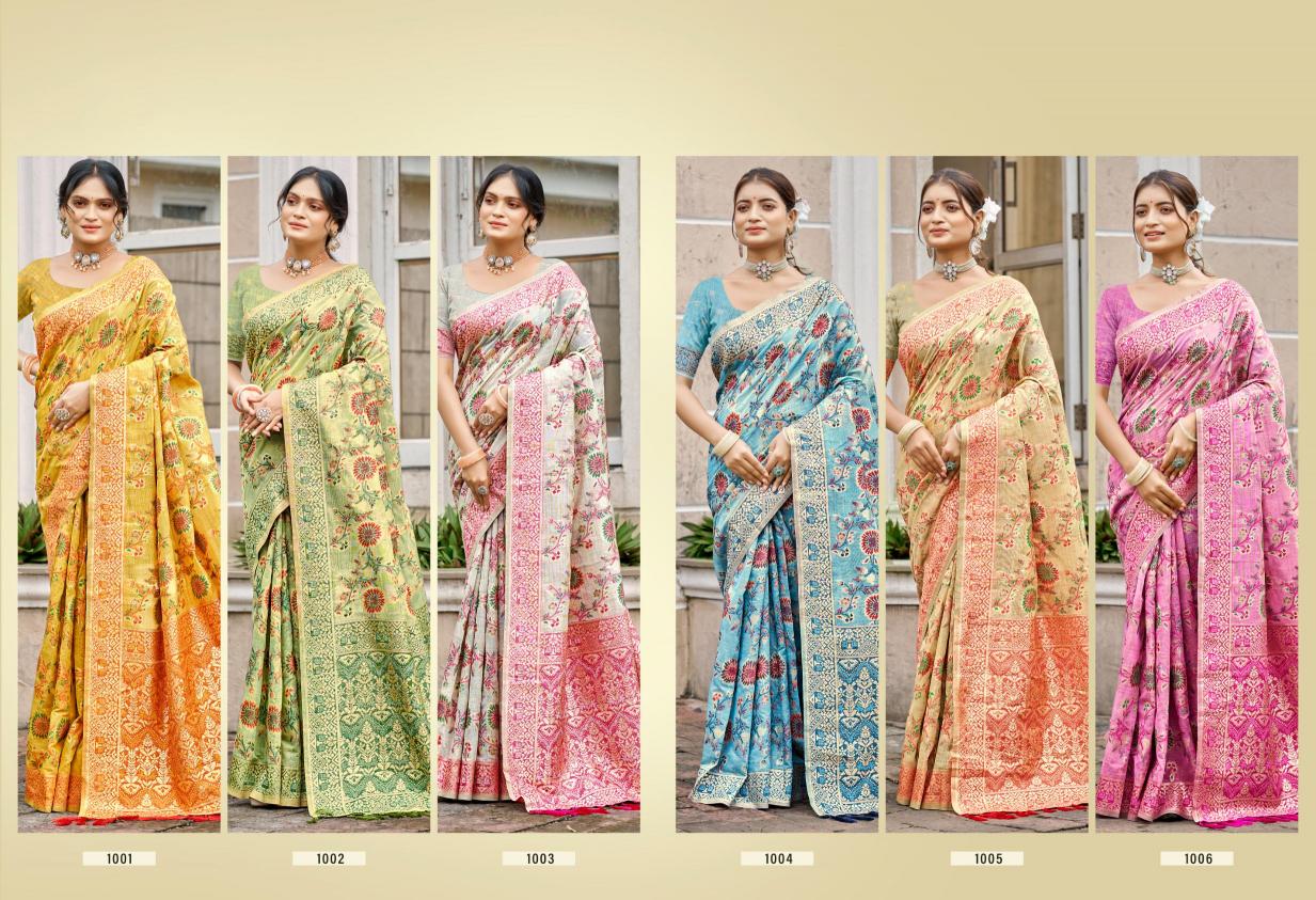 Bunawat - Priyanandini Sangam Prints Cotton Silk With Meena Woven Work Traditional Saree