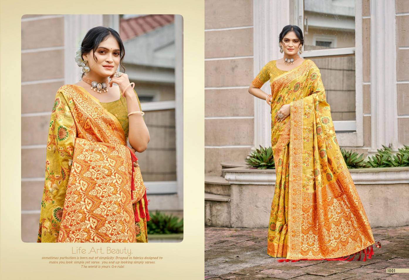 Bunawat - Priyanandini Sangam Prints Cotton Silk With Meena Woven Work Traditional Saree