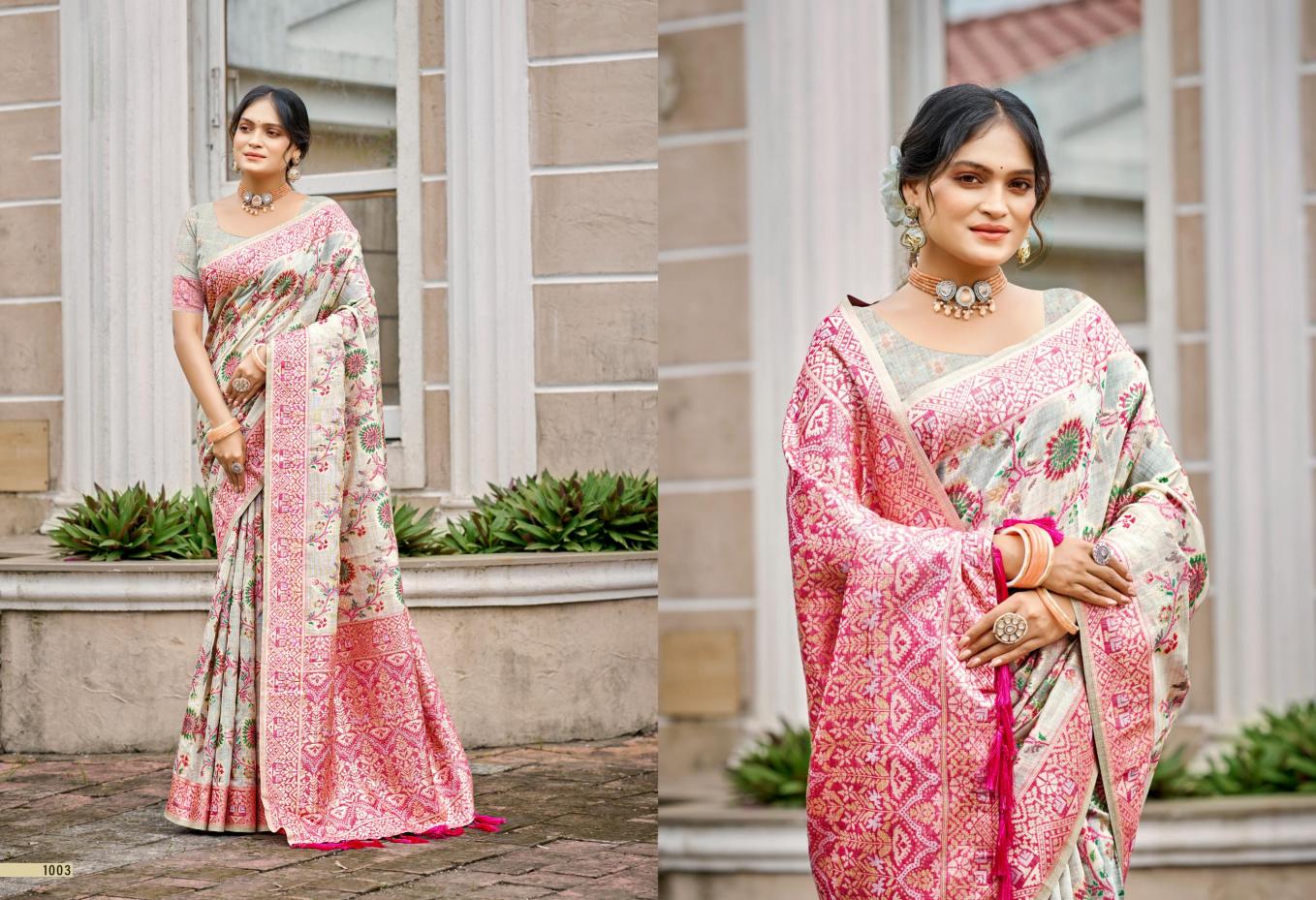 Bunawat - Priyanandini Sangam Prints Cotton Silk With Meena Woven Work Traditional Saree