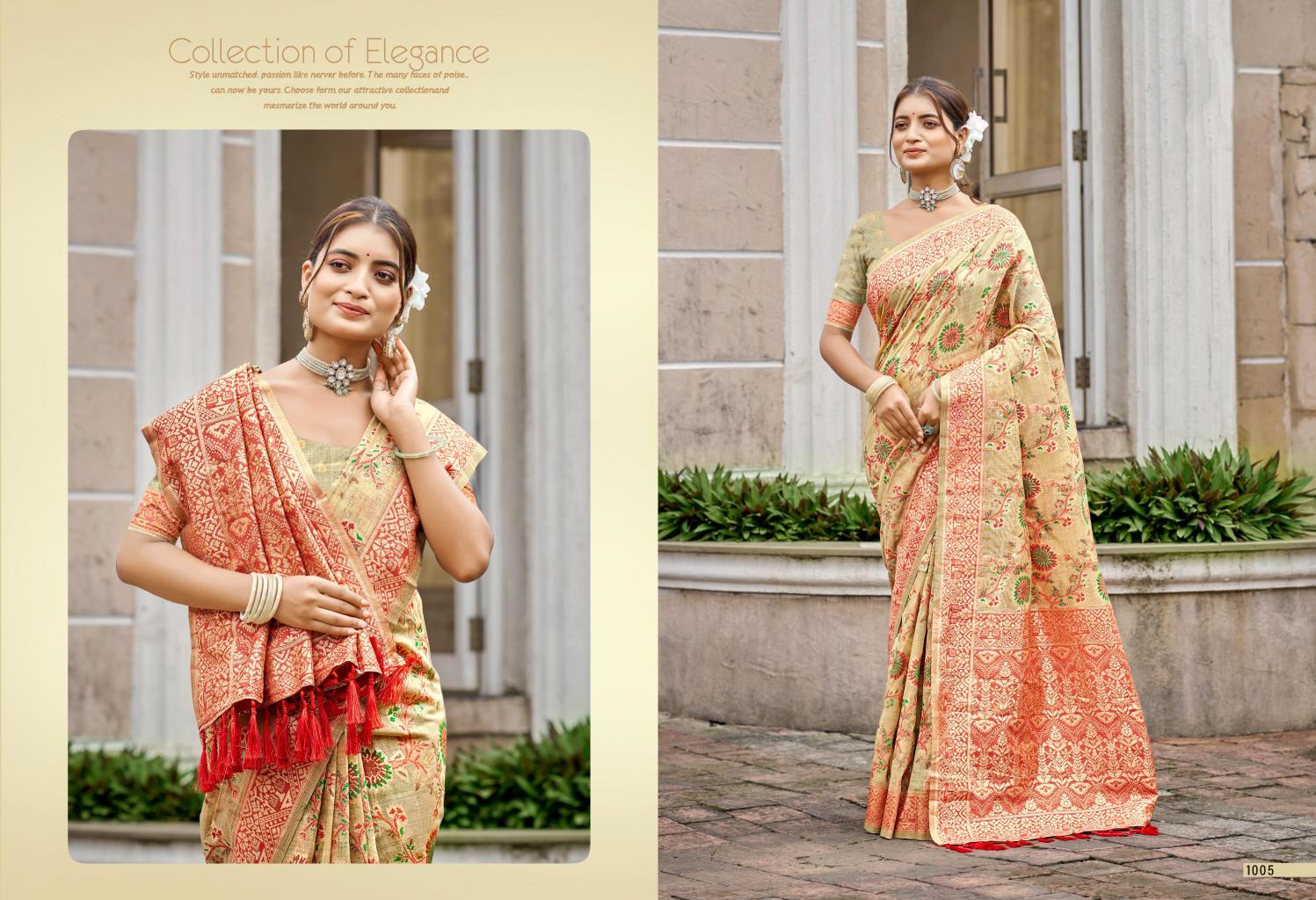 Bunawat - Priyanandini Sangam Prints Cotton Silk With Meena Woven Work Traditional Saree