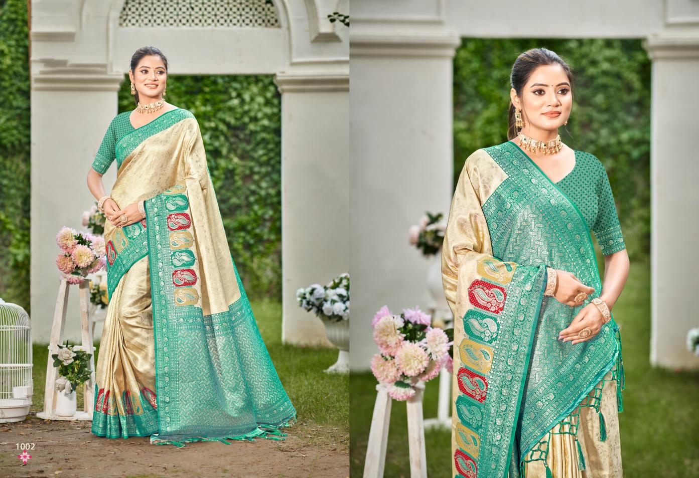 Bunawat - Priyanshi Silk Sangam Prints Silk  Woven Work Traditional Saree