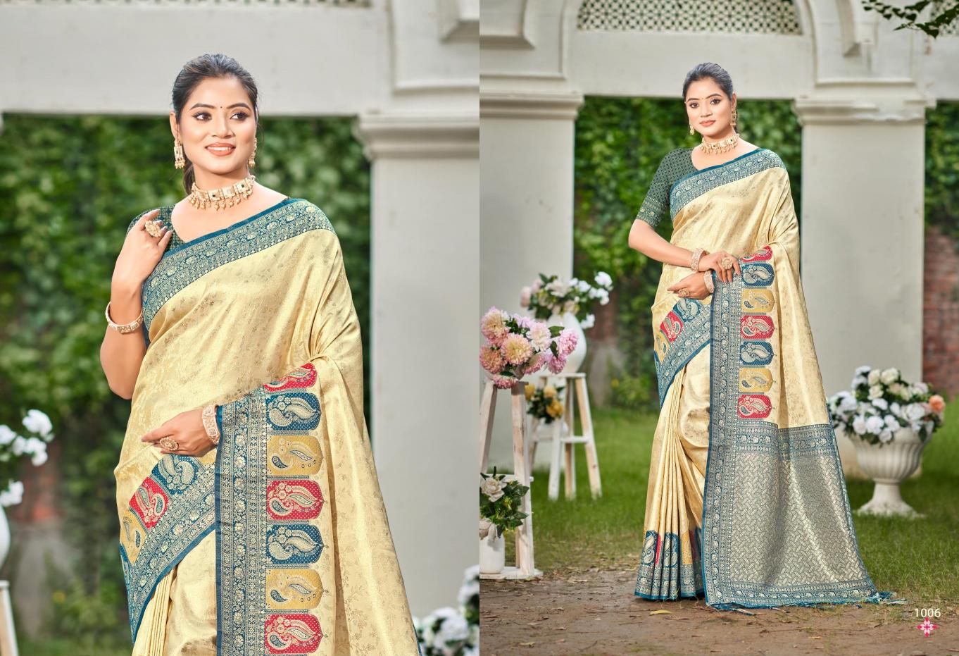 Bunawat - Priyanshi Silk Sangam Prints Silk  Woven Work Traditional Saree