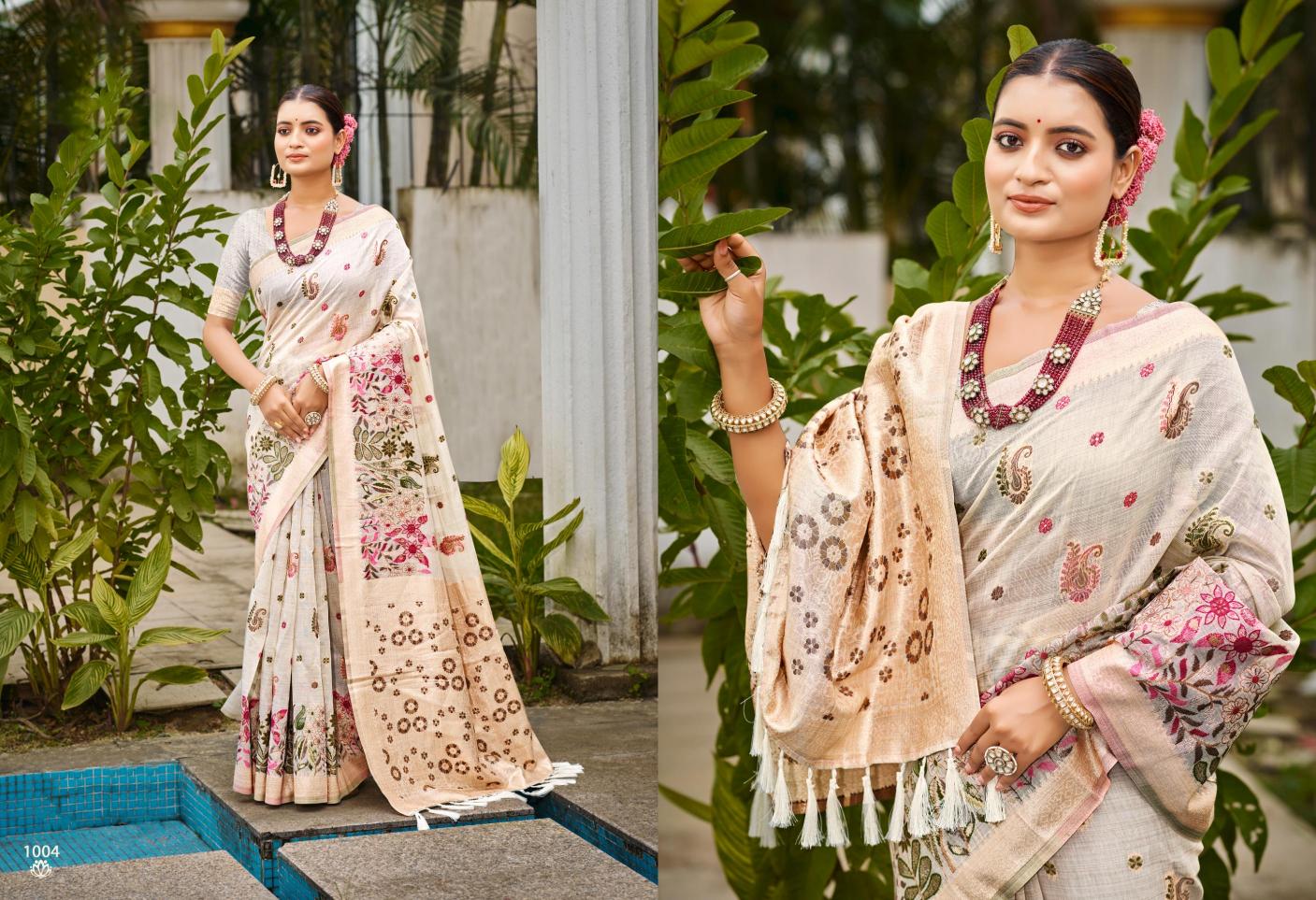Bunawat - Srilekha Cotton Sangam Prints Cotton Silk With Meena Woven Work Traditional Saree