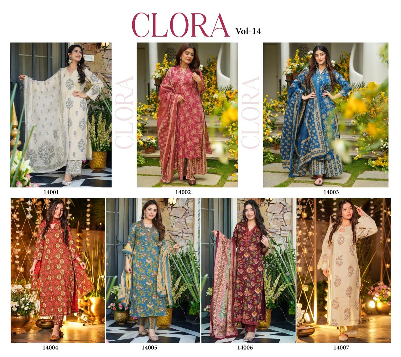 Clora Vol 14 catalog designer kurtis mumbai wholesale market