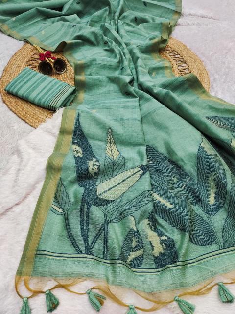 Dazira Ghicha Cotton catalog wholesale sarees in surat with low price