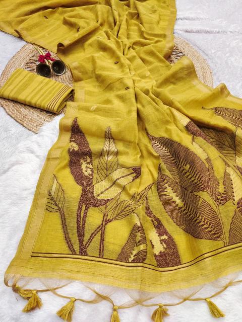 Dazira Ghicha Cotton catalog wholesale sarees in surat with low price