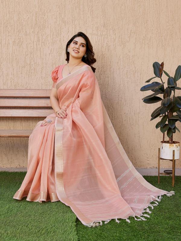 Dazira Soft Tissue Linen silk catalog surat sarees