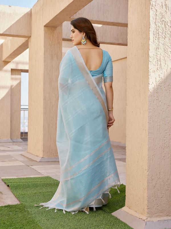 Dazira Soft Tissue Linen silk catalog surat sarees